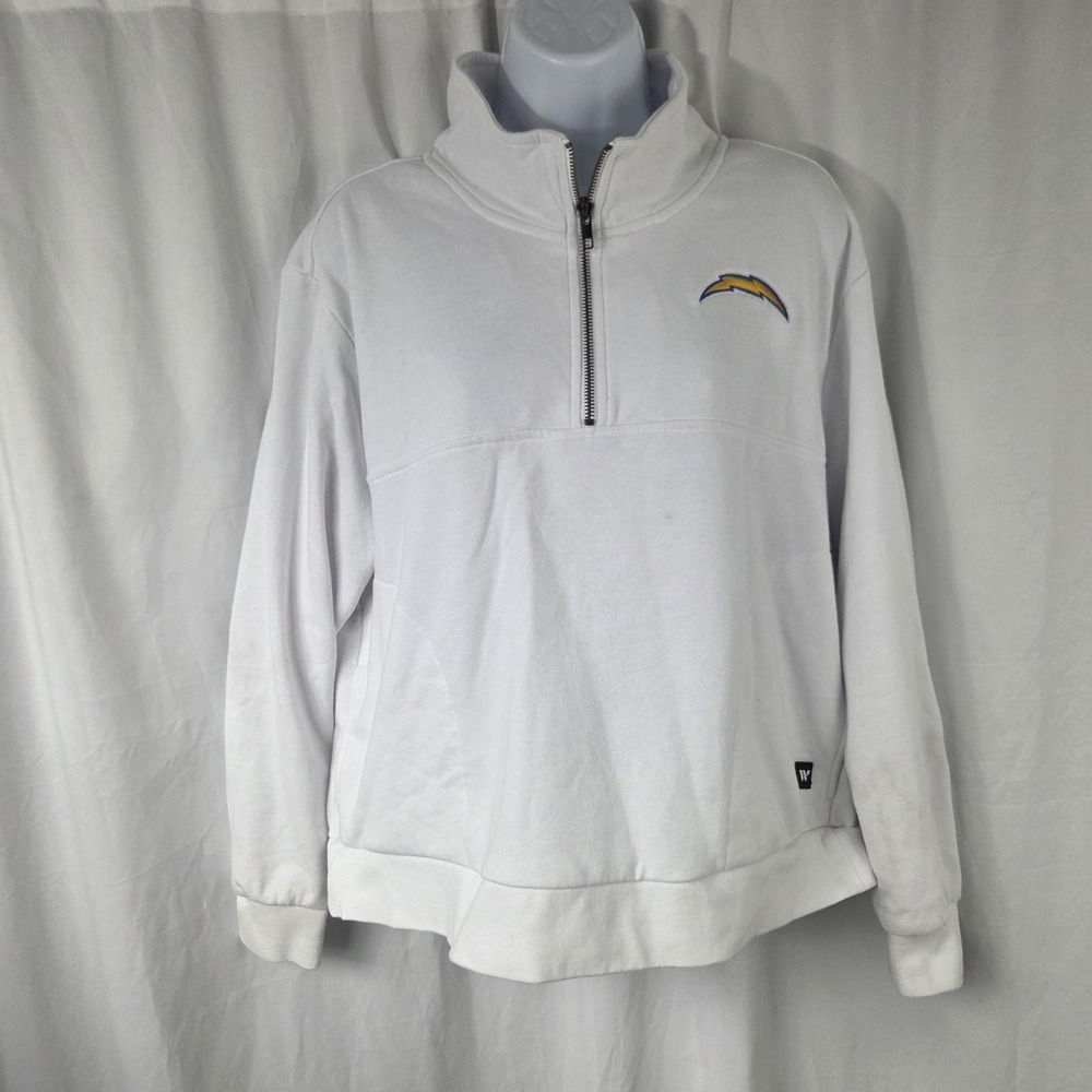 Los Angeles Chargers Sweatshirt Medium White NFL Football The Wild Collective
